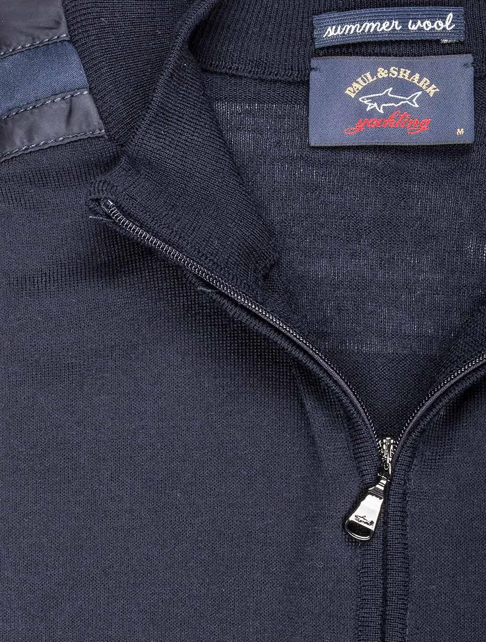 Navy Turtle Neck Half Zip Knitted Sweater Navy