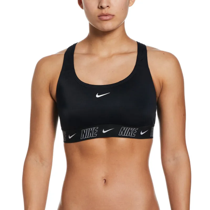 Nike - Fusion Logo Tape Ladies Racerback Bikini Top (Black)