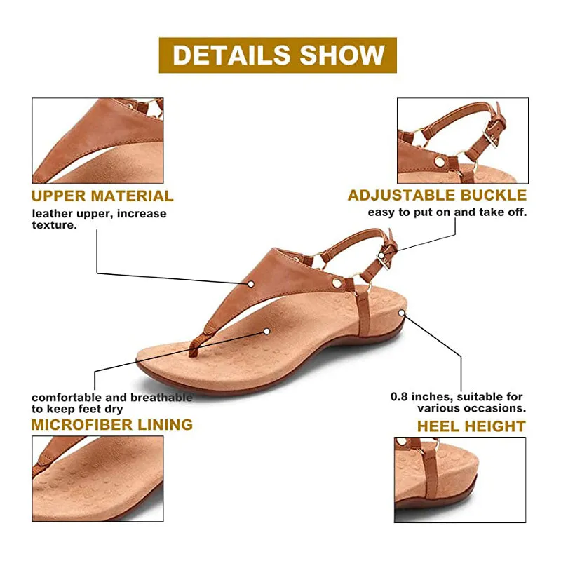 OCW Women Orthopedic Sandal Arch Support Breathable Comfortable Luxury Flip Flop