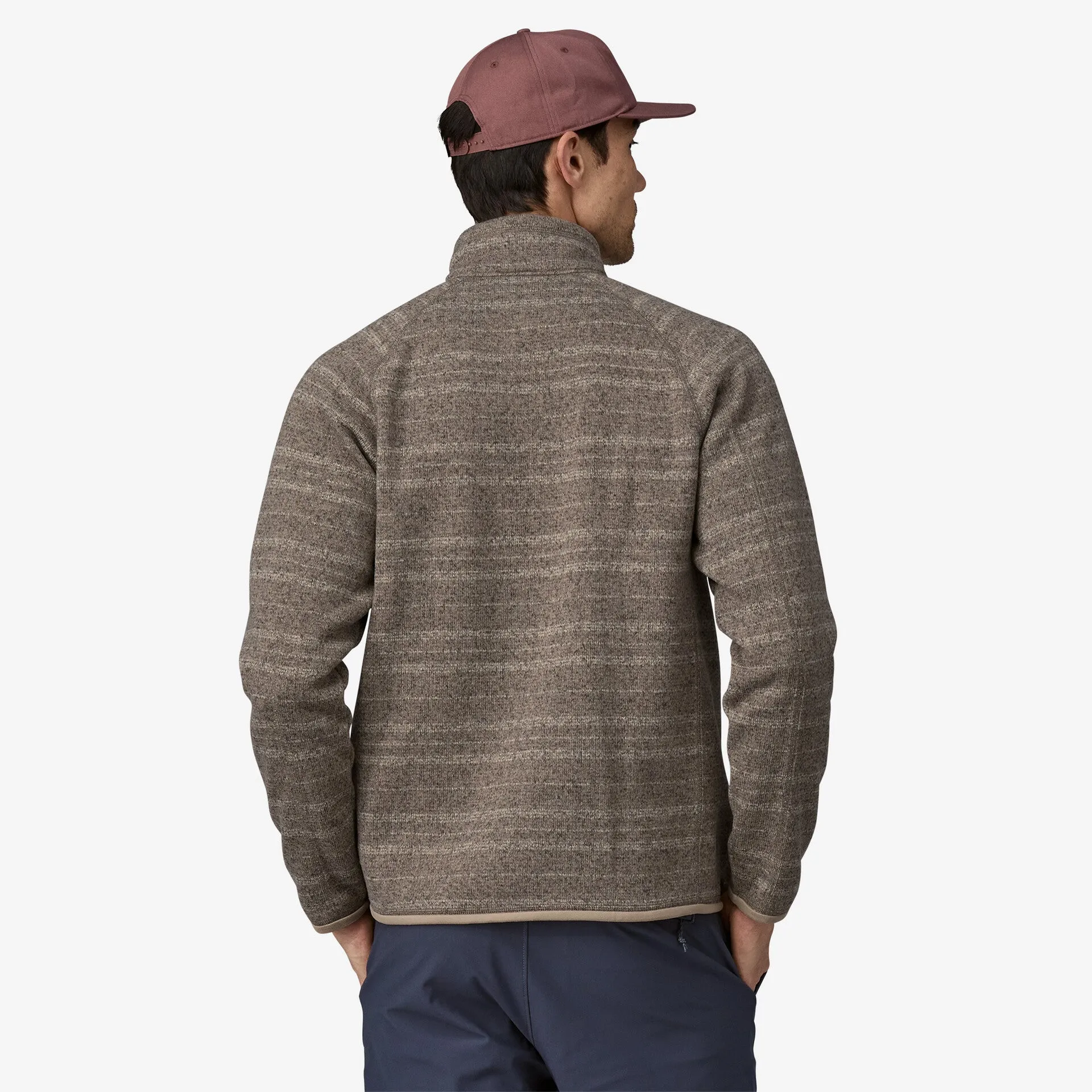 Patagonia Men's Better Sweater 1/4-Zip Fleece - VINYL STRIPE SEABIRD GREY