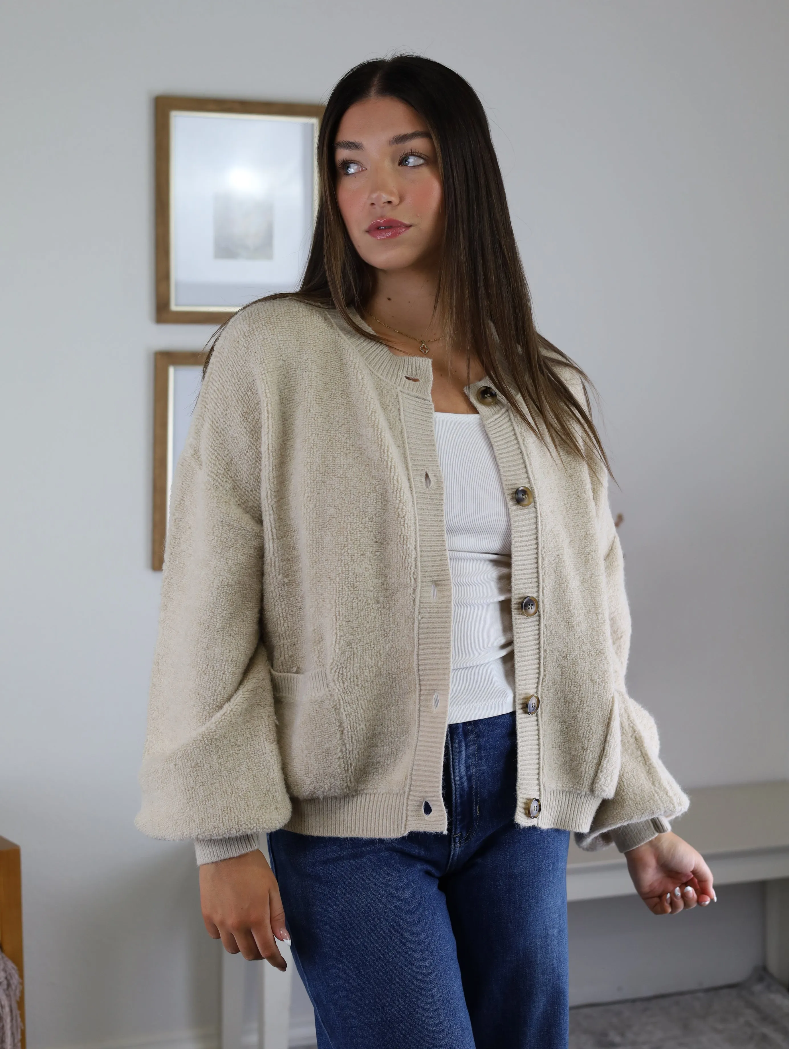 Patsy Boucle Sweater Cardigan