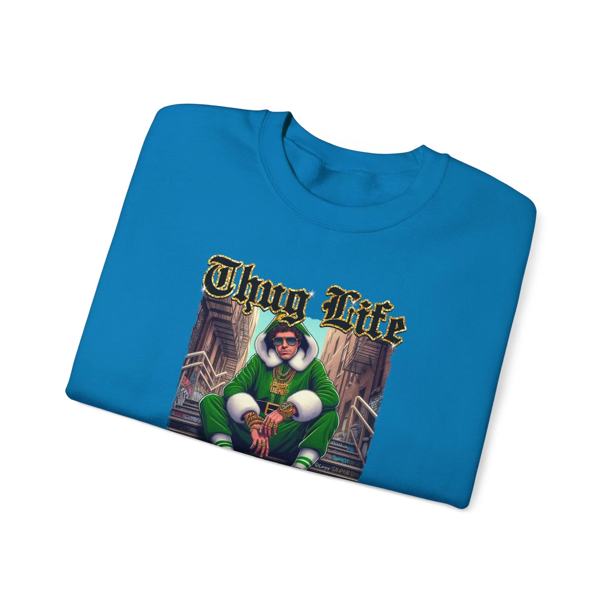 Princess Grace  Thug Life Crewneck Sweatshirt  Cozy Streetwear for Hip-Hop Fans