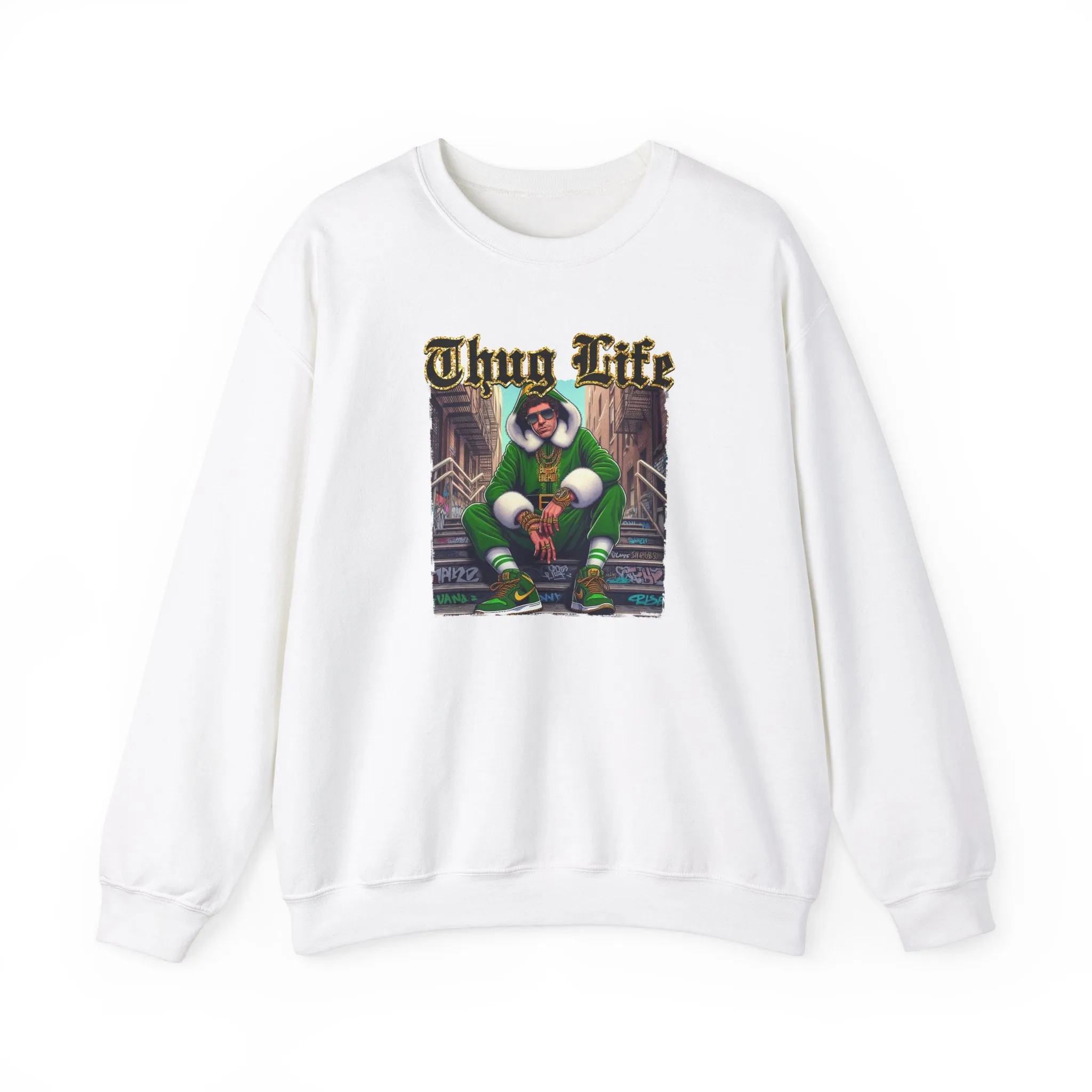 Princess Grace  Thug Life Crewneck Sweatshirt  Cozy Streetwear for Hip-Hop Fans