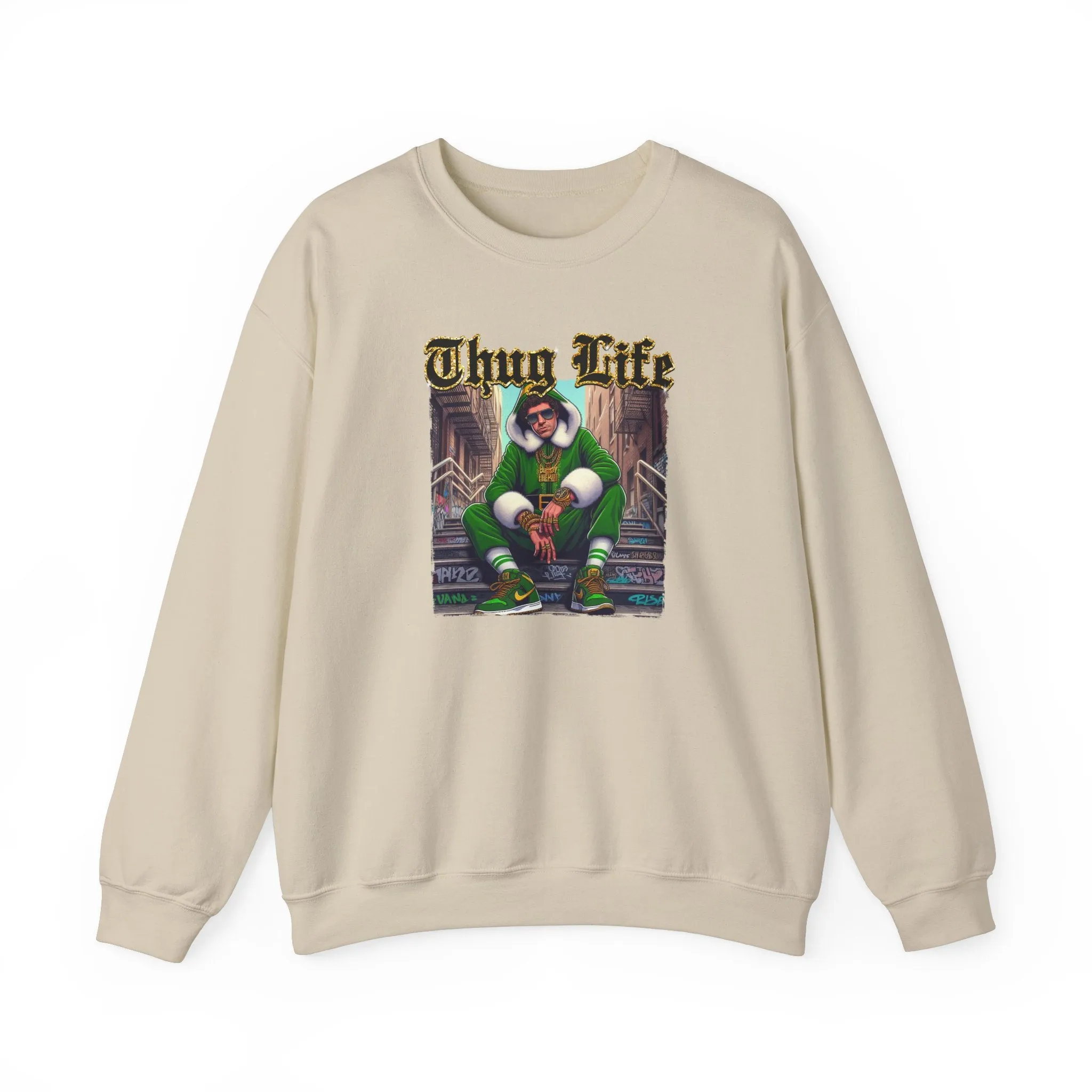 Princess Grace  Thug Life Crewneck Sweatshirt  Cozy Streetwear for Hip-Hop Fans