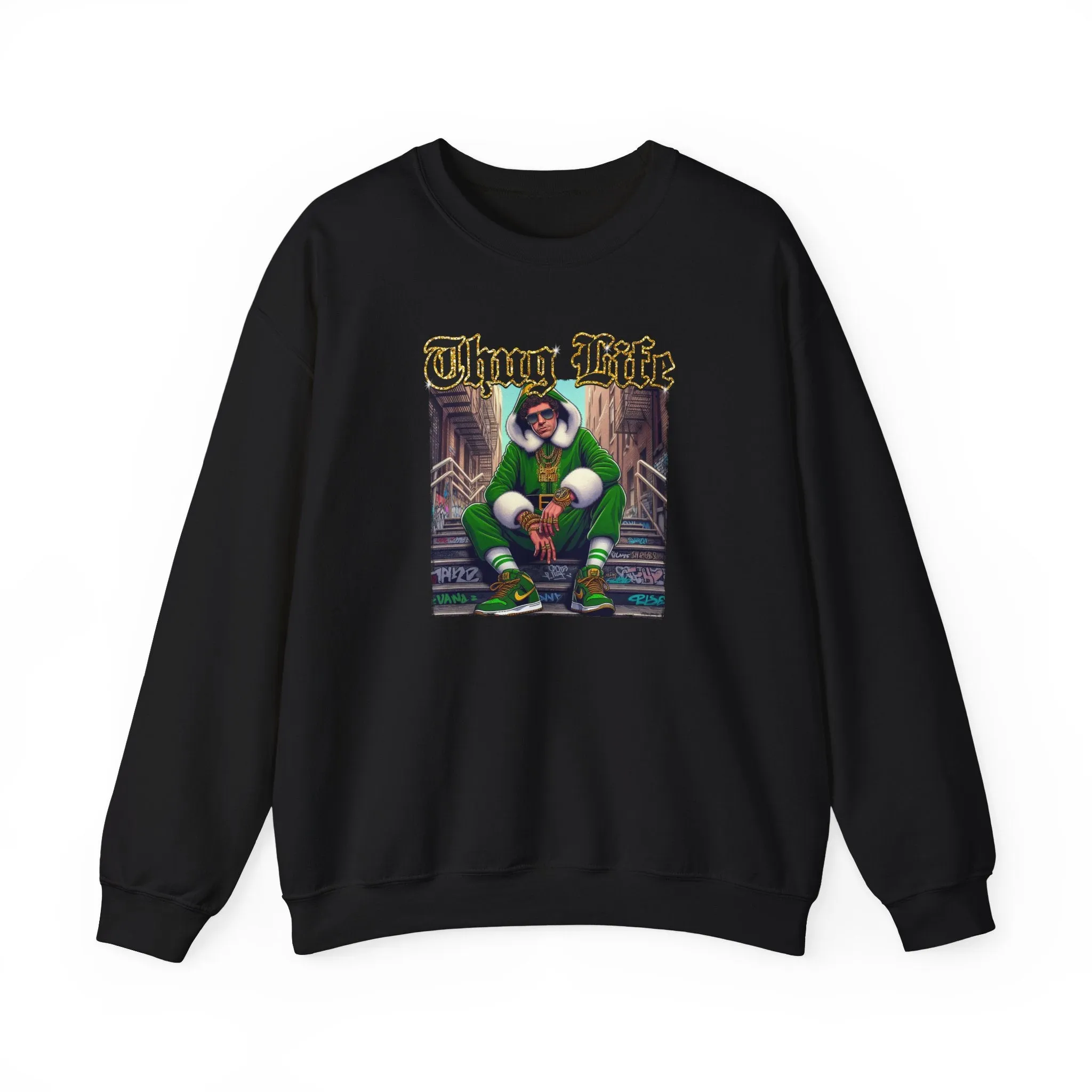 Princess Grace  Thug Life Crewneck Sweatshirt  Cozy Streetwear for Hip-Hop Fans