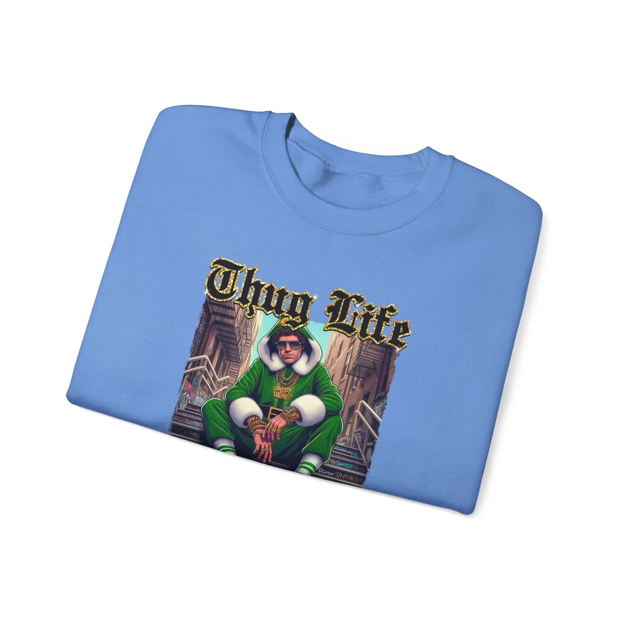 Princess Grace  Thug Life Crewneck Sweatshirt  Cozy Streetwear for Hip-Hop Fans