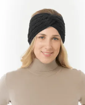 PURE GOLF Suzie Knitted Headband Black