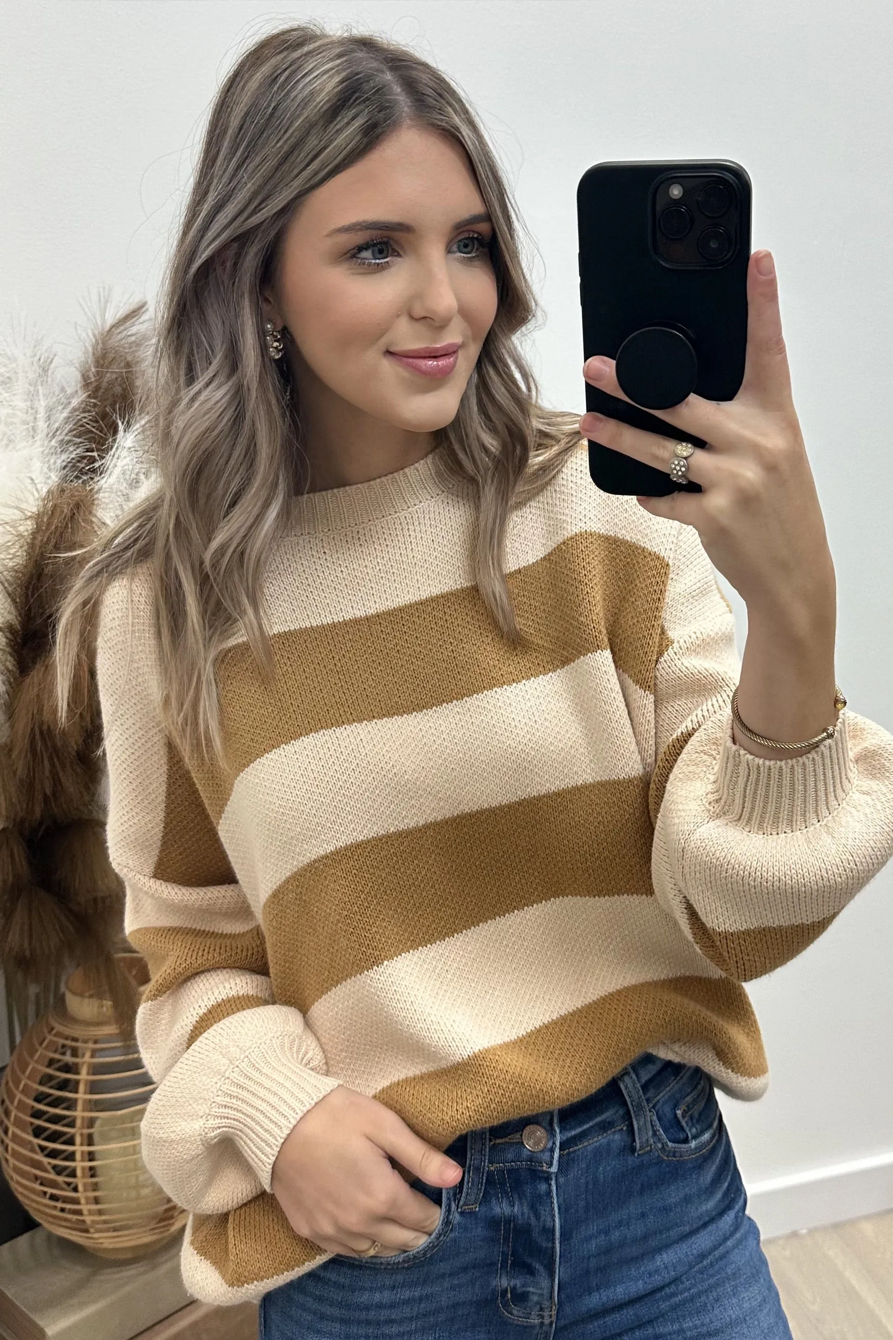 "Comfort Cutie" Sweater (Camel)