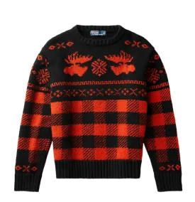 Ralph Lauren Polo Moose Head Check Sweater Men