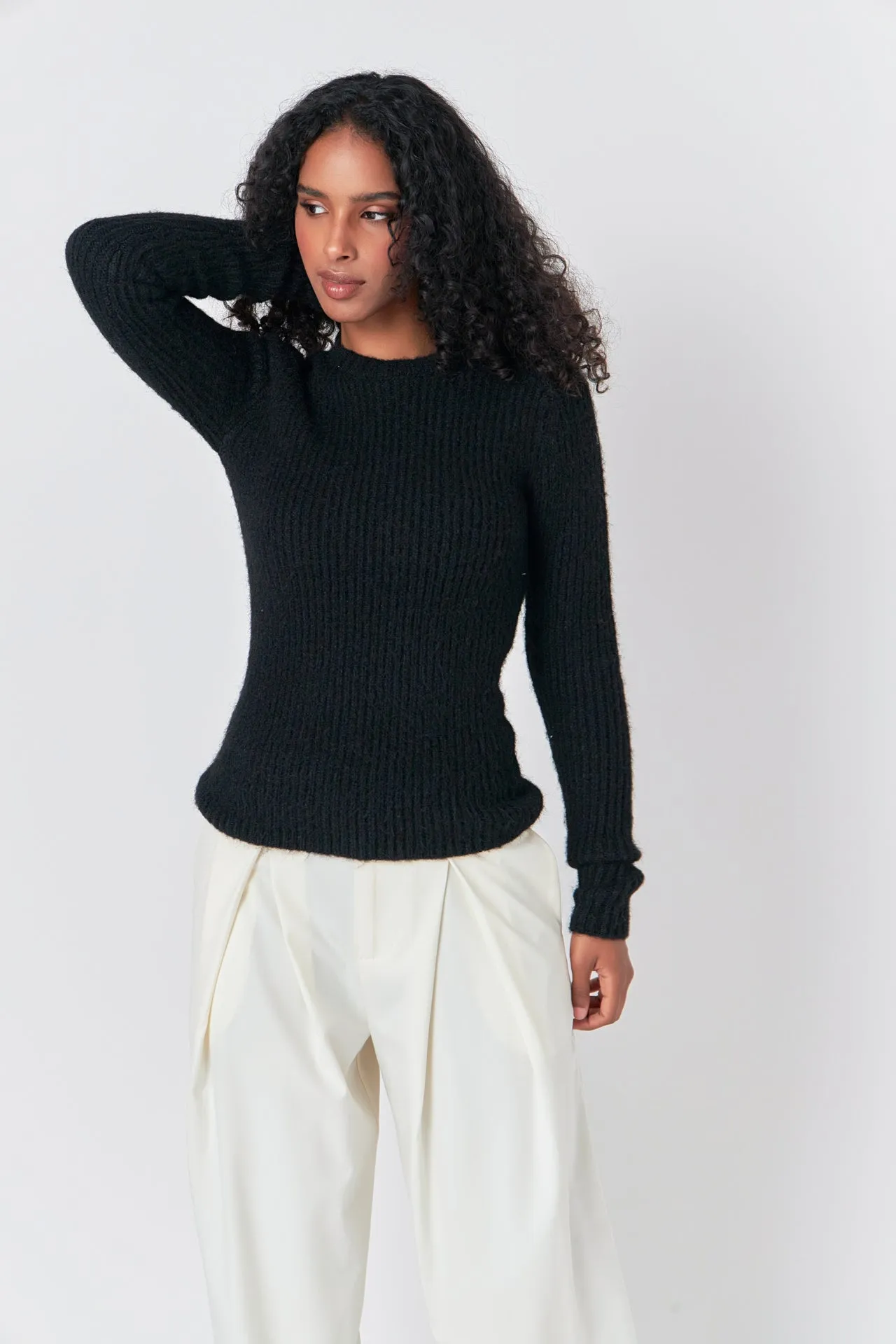 Ribbed Long Sleeve Top