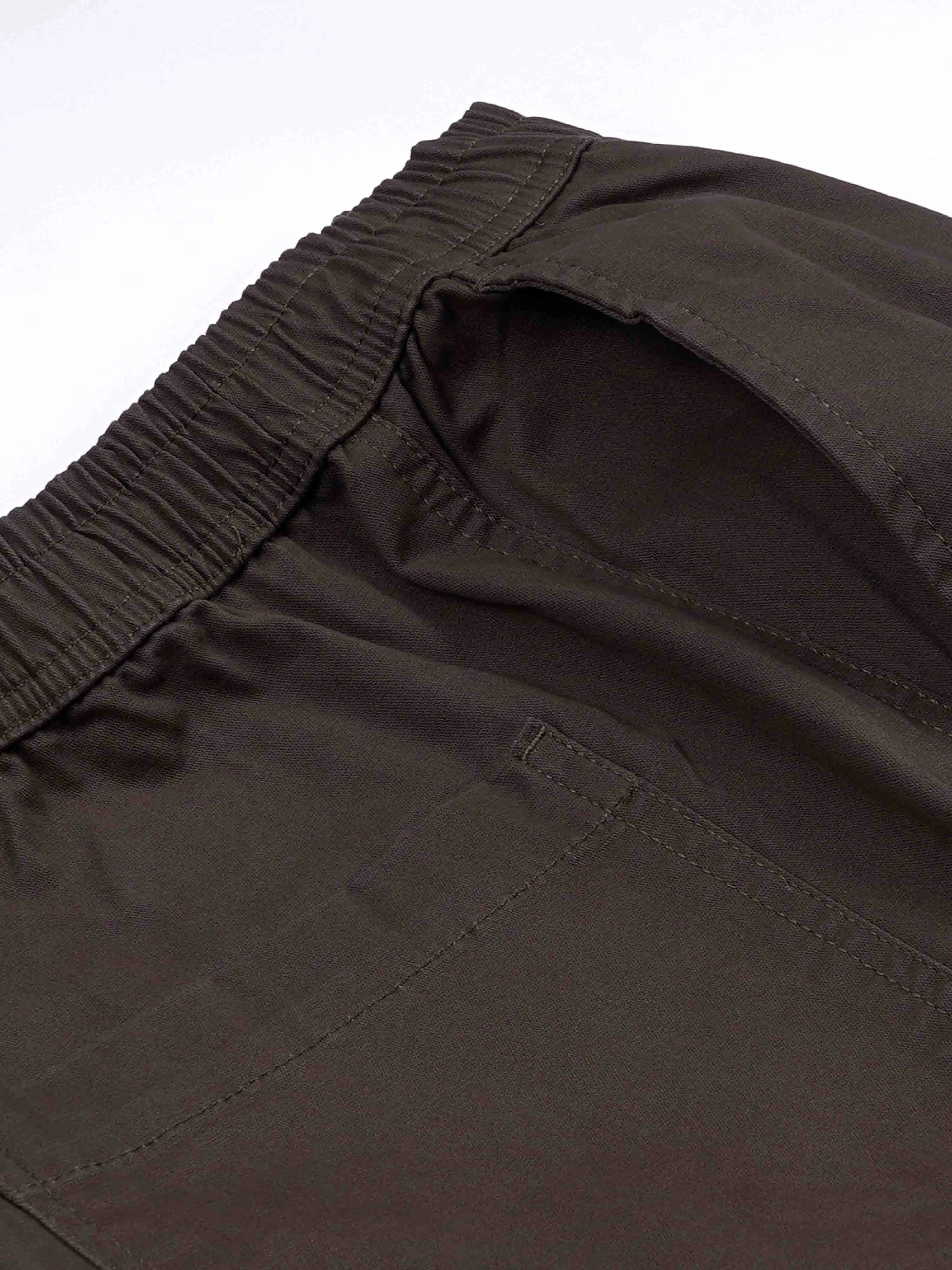 Soft Cotton Relaxed Brown Flexiwaist Pants