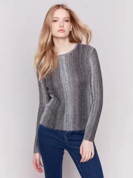 Space Dye Yarn Crop Sweater