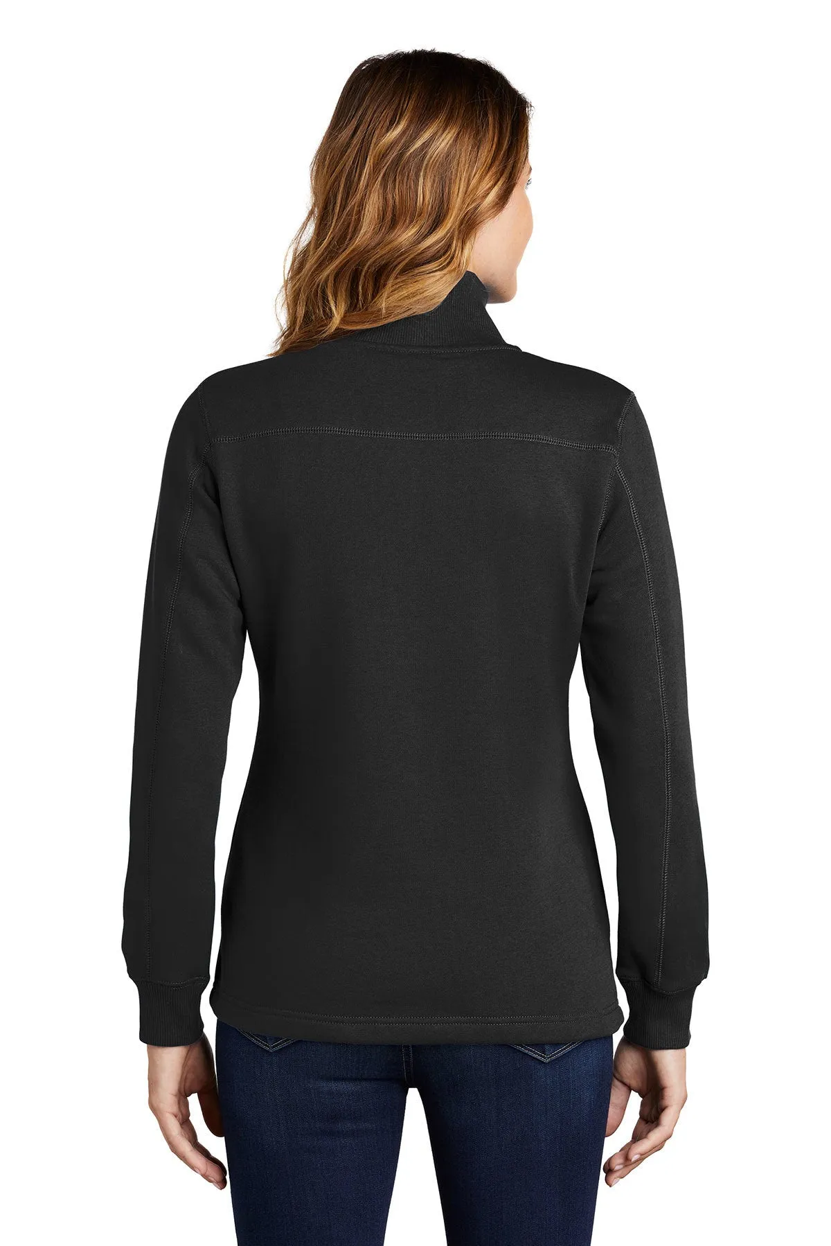 Sport-Tek Ladies Customized 1/4-Zip Sweatshirts, Black