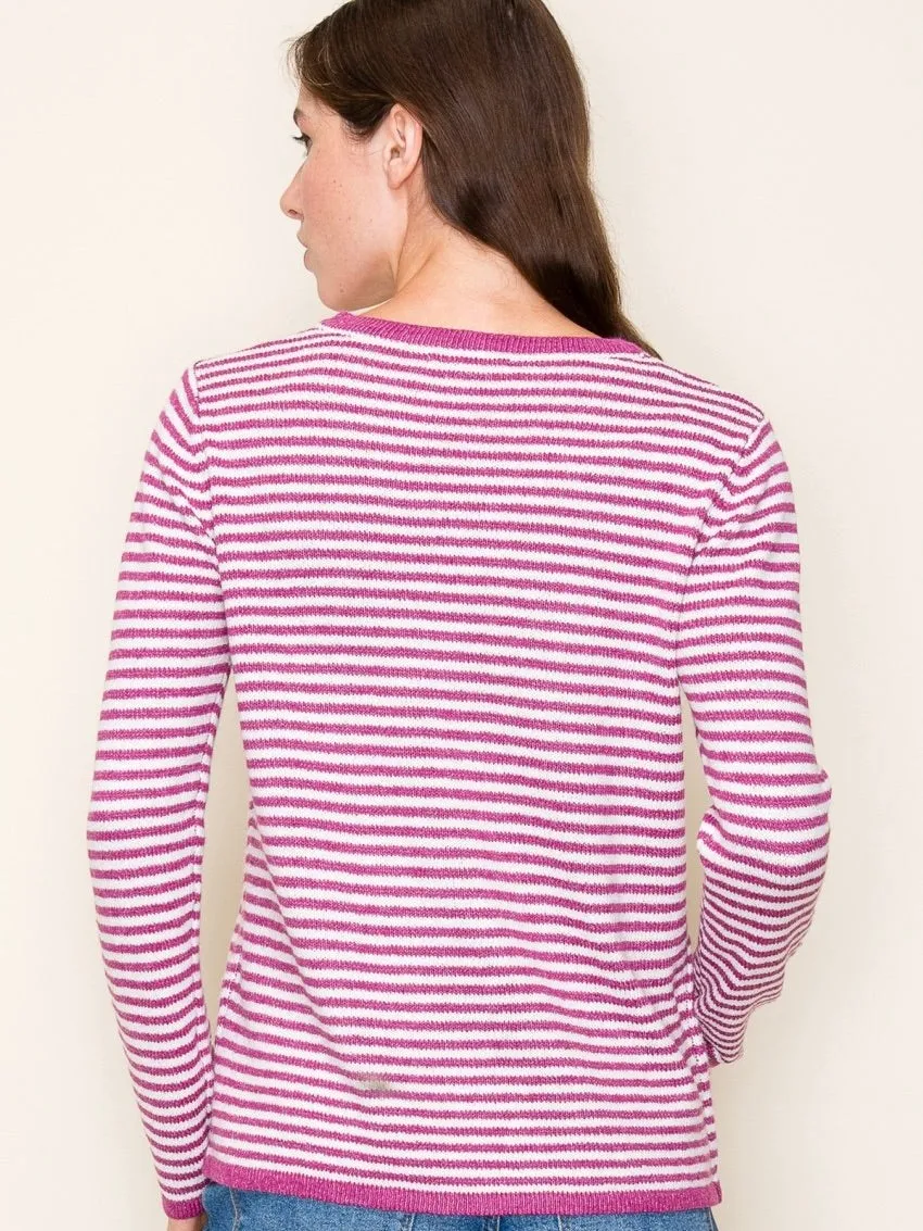 Striped Crewneck Pullover Sweater