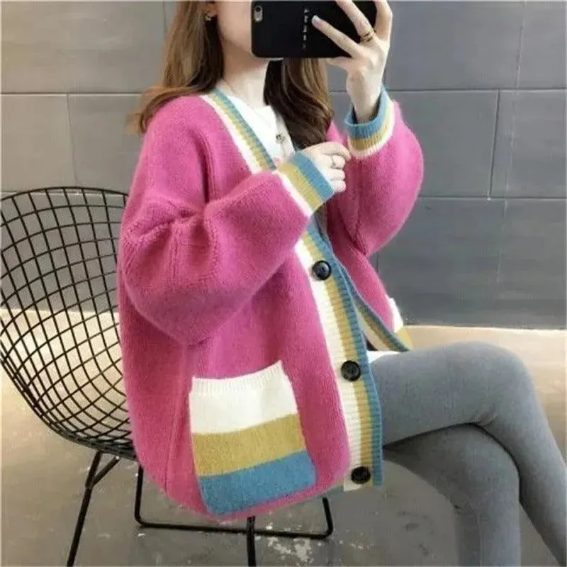 Versatile Korean style loose knit women sweater