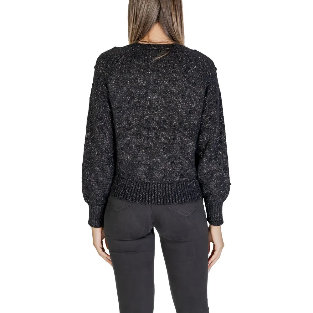 Vila Clothes Black Polyester Sweater