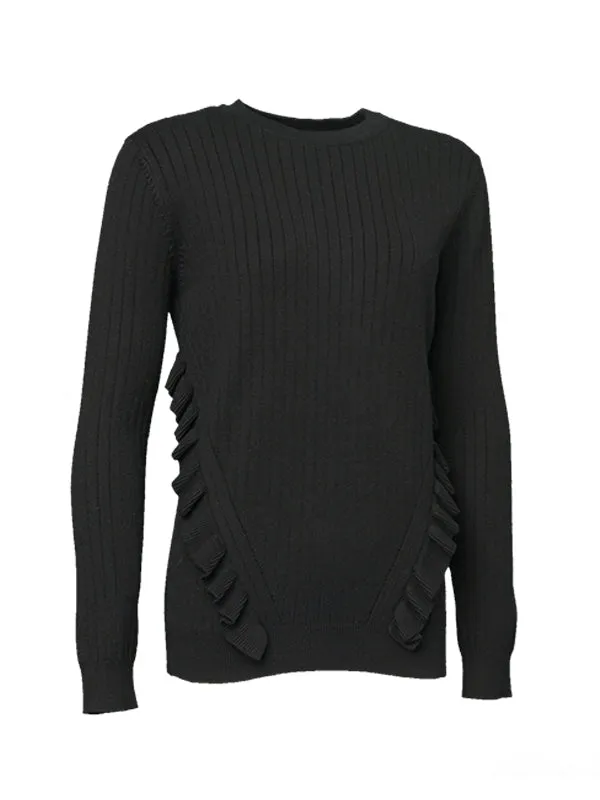 Women's Ruffles Knitted Sweater