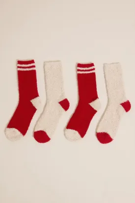 Z SUPPLY Vino Fuzzy Crew Socks (2-Pack)