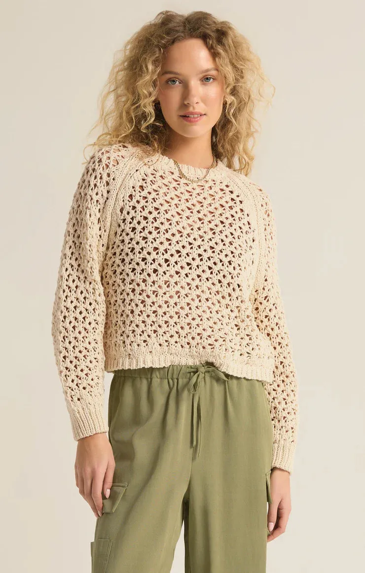 ZSU Cassian Loose Knit Sweater in Sea Salt